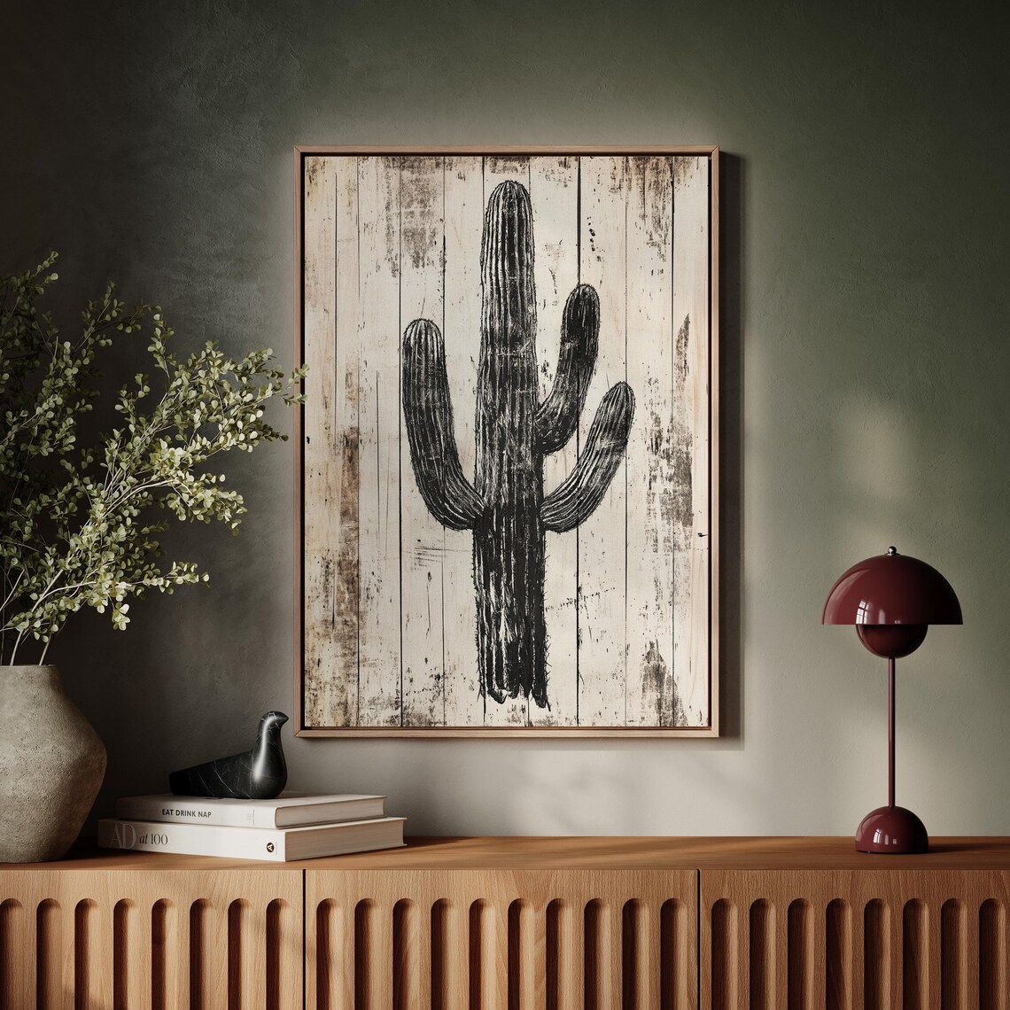 Rustic Cactus Art Print, Southwestern Boho Decor - Image 5
