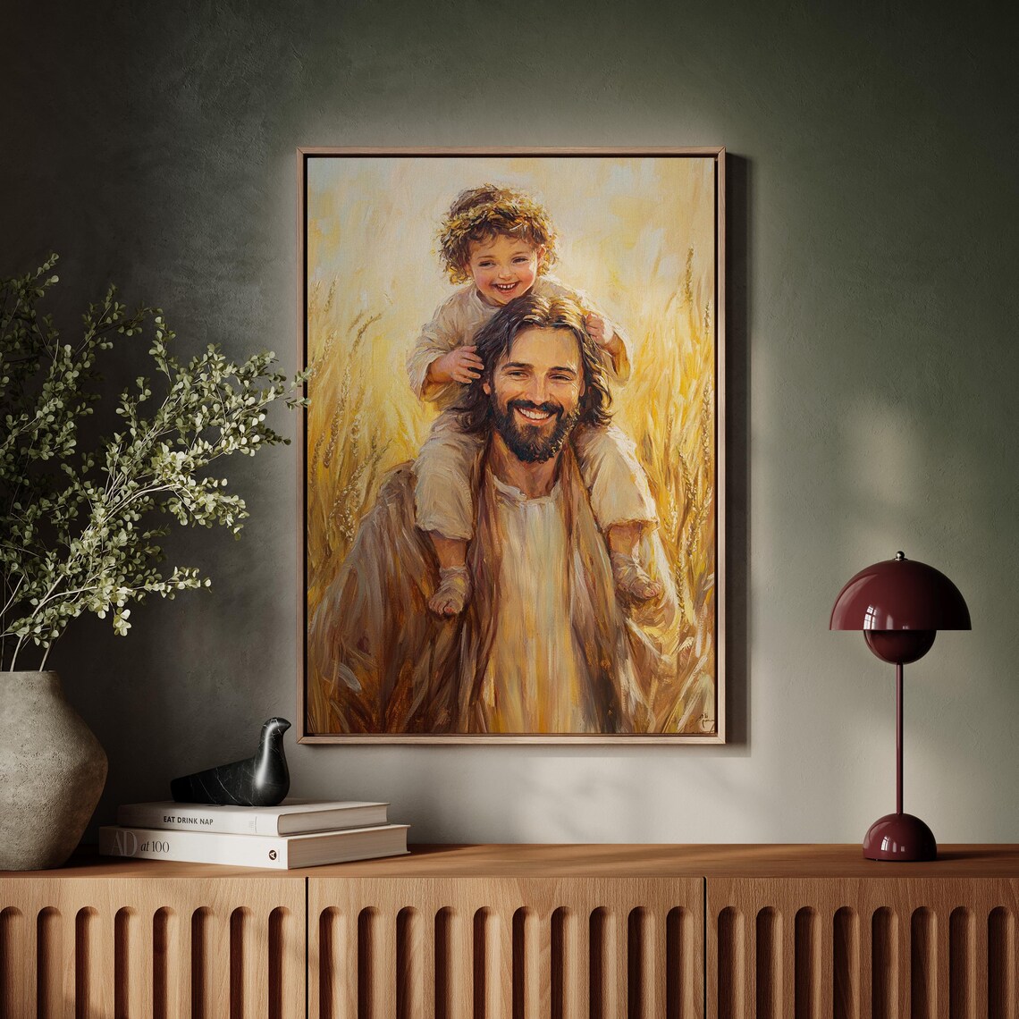 Jesus With Child On Shoulders, Christian Faith Art - Image 7