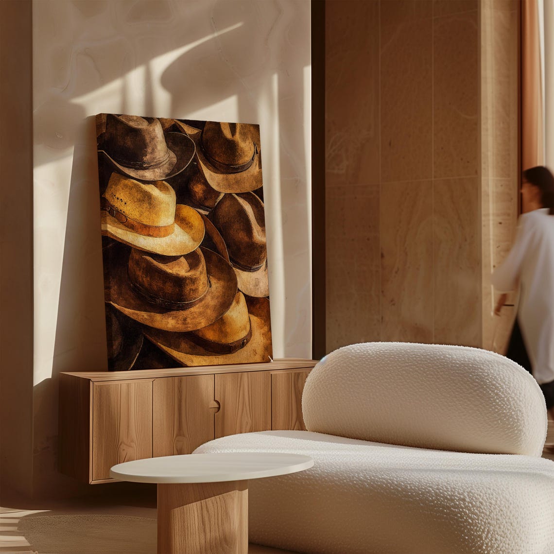 Vintage Cowboy Hats Art Rustic Western Decor Old West Hat Collection Print Southwestern Wall Art - Image 5