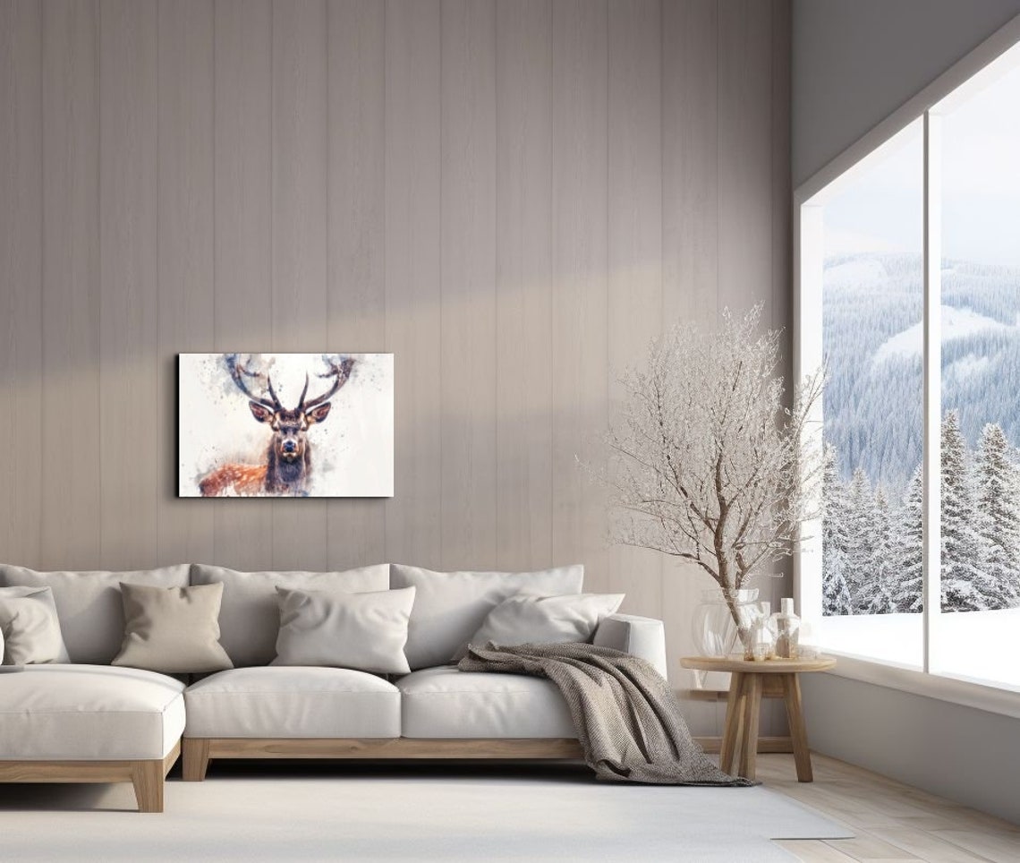 Watercolor Elk Art Print, Deer Wall Art - Image 7