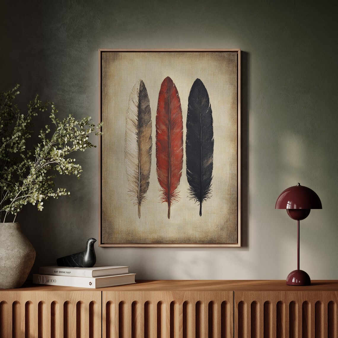 Rustic Feather Art Print, Nature-Inspired Decor - Image 4