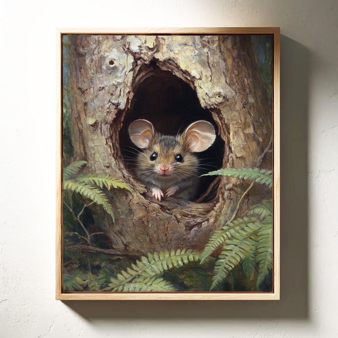 Woodland Mouse In Tree Art Print, Rustic Wildlife - Image 4