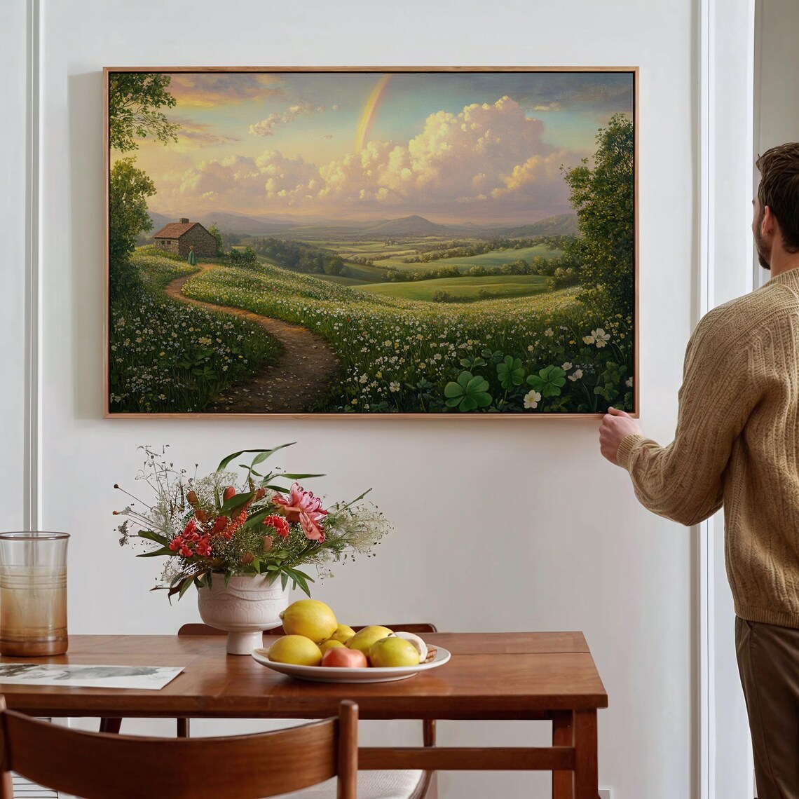 Enchanting Sunset Countryside Wall Art, Rustic Landscape - Image 5