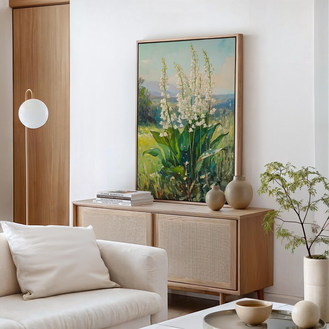 White Lily Of The Valley Blossoms In Sunny Garden Field Floral Poster - Image 6