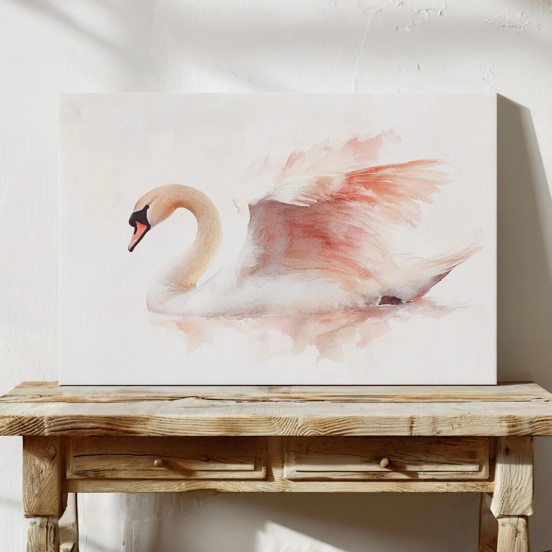 Elegant Watercolor Swan, Nature Decor Art Print - Image 5