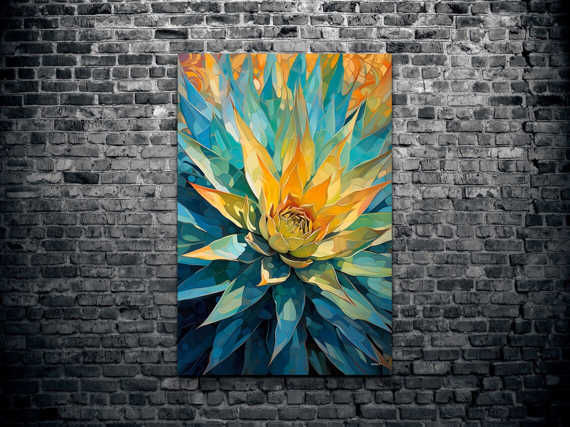 Watercolor Agave Art Print, Modern Botanical Decor - Image 2