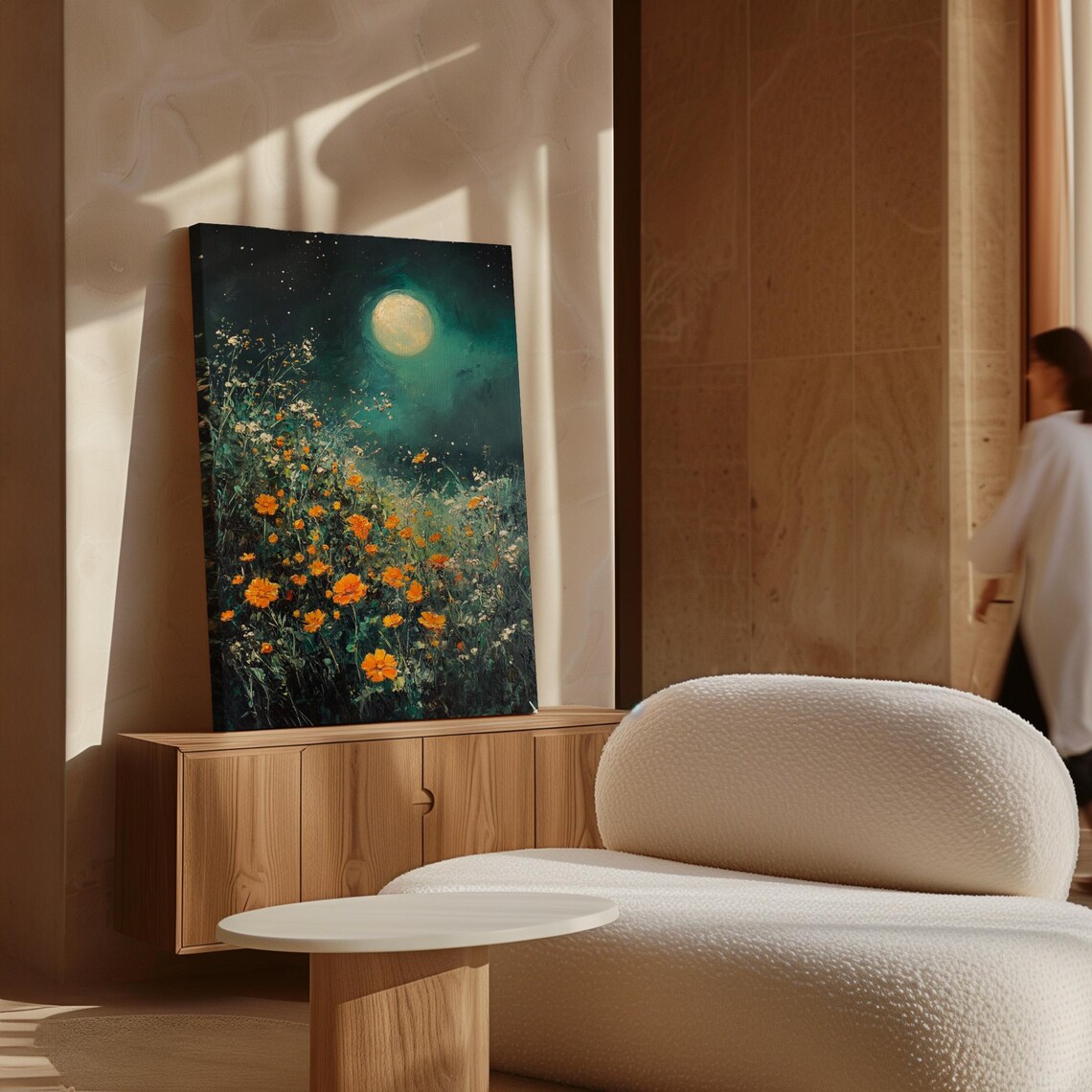 Moonlit Meadow, Rustic Nature Wall Decor - Image 6