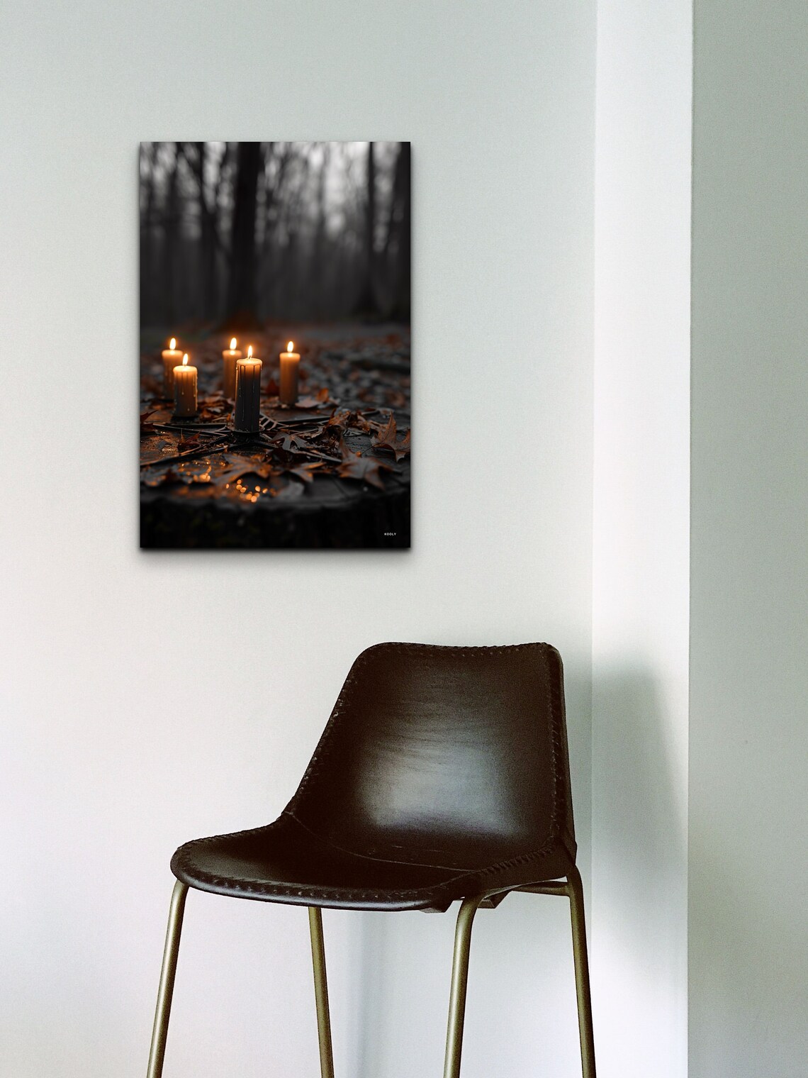 Candle Forest Ritual Witch Halloween Art - Image 3