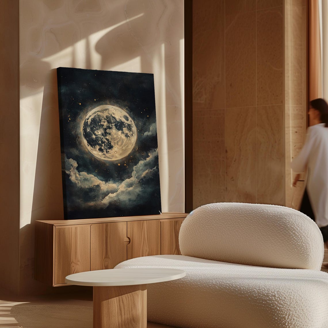 Full Moon Art Print, Dreamy Night Sky - Image 7