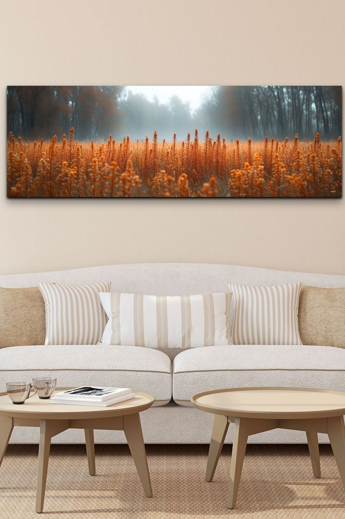 Wheat Field At Sunset, Modern Landscape Art Print - Image 6