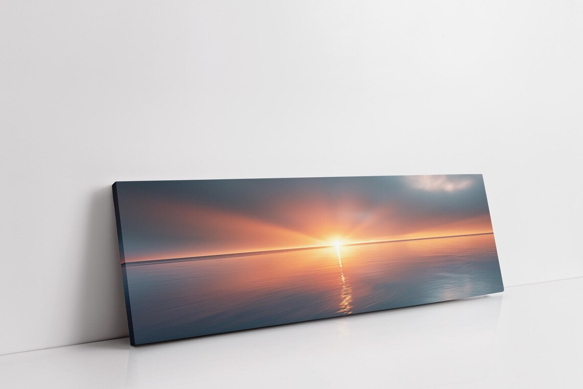 Ocean Sunset Minimalist Nature Scene Art Print - Image 7