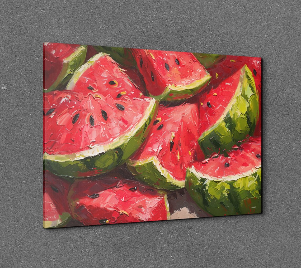 Watermelon Wall Decor Print Kitchen Wall Art Modern Cuisine Kitchen Wall Hanging Watermelon Wall Art Landscape Ready To Hang - Image 5