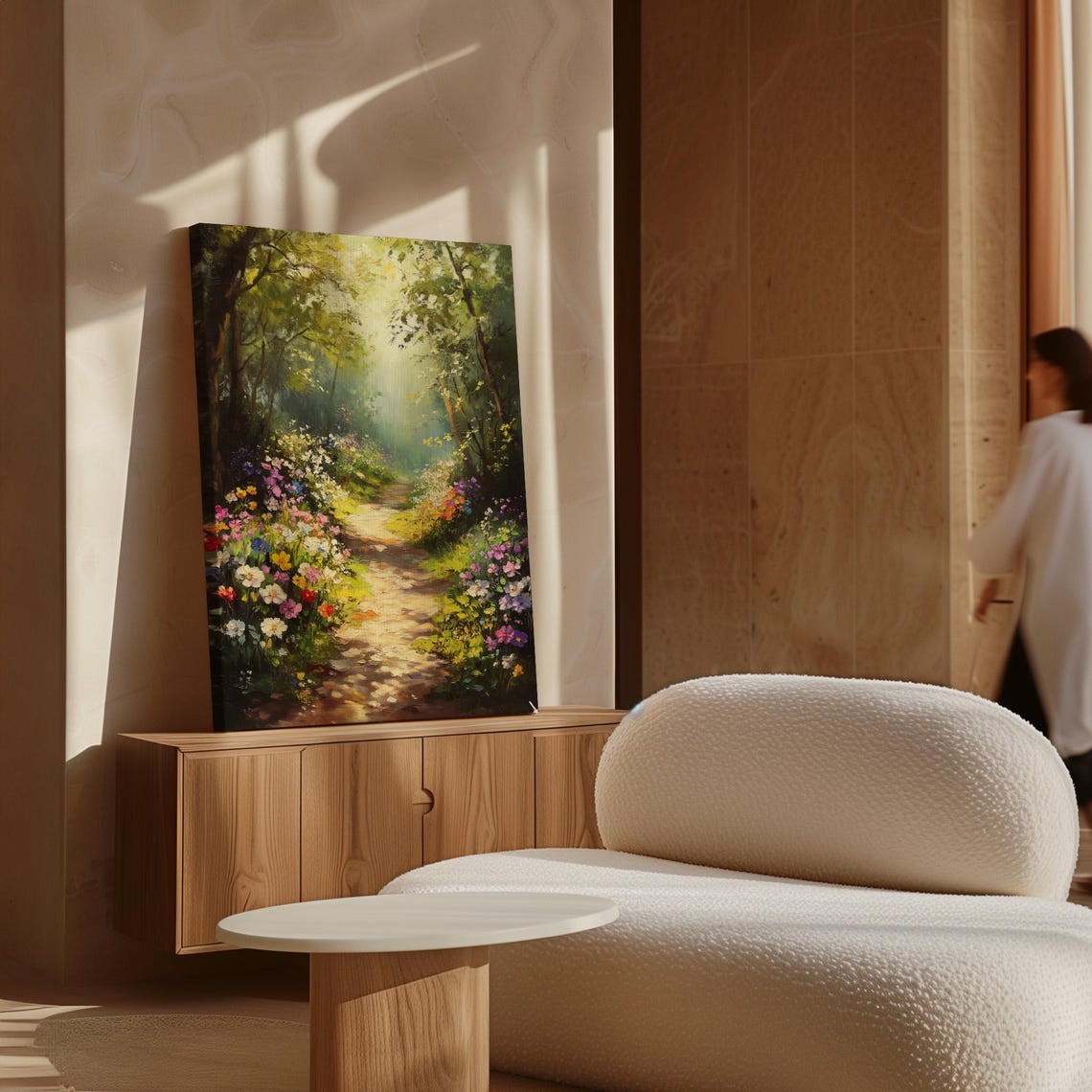 Enchanted Forest Path Sunlit Wildflowers Magical Woodland Poster - Image 6