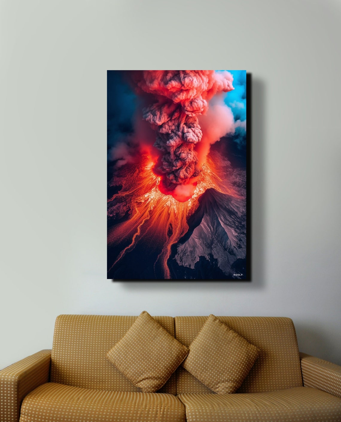 Volcano Eruption Lava Ash Cloud Aerial Nature Power Art Poster - Image 7