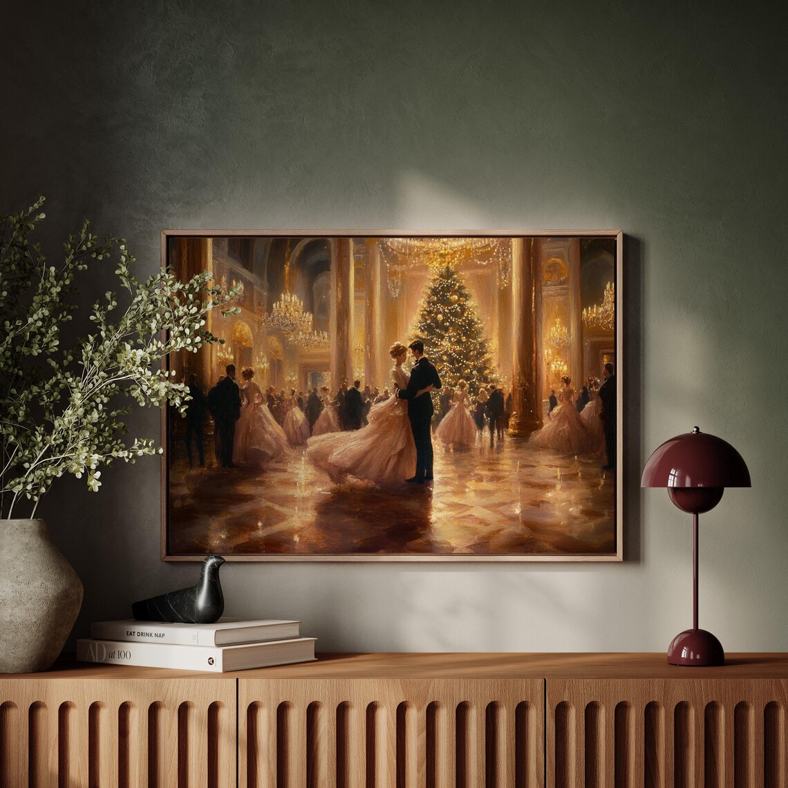 Elegant Christmas Ballroom Dance Grand Winter Ball Holiday Poster - Image 2