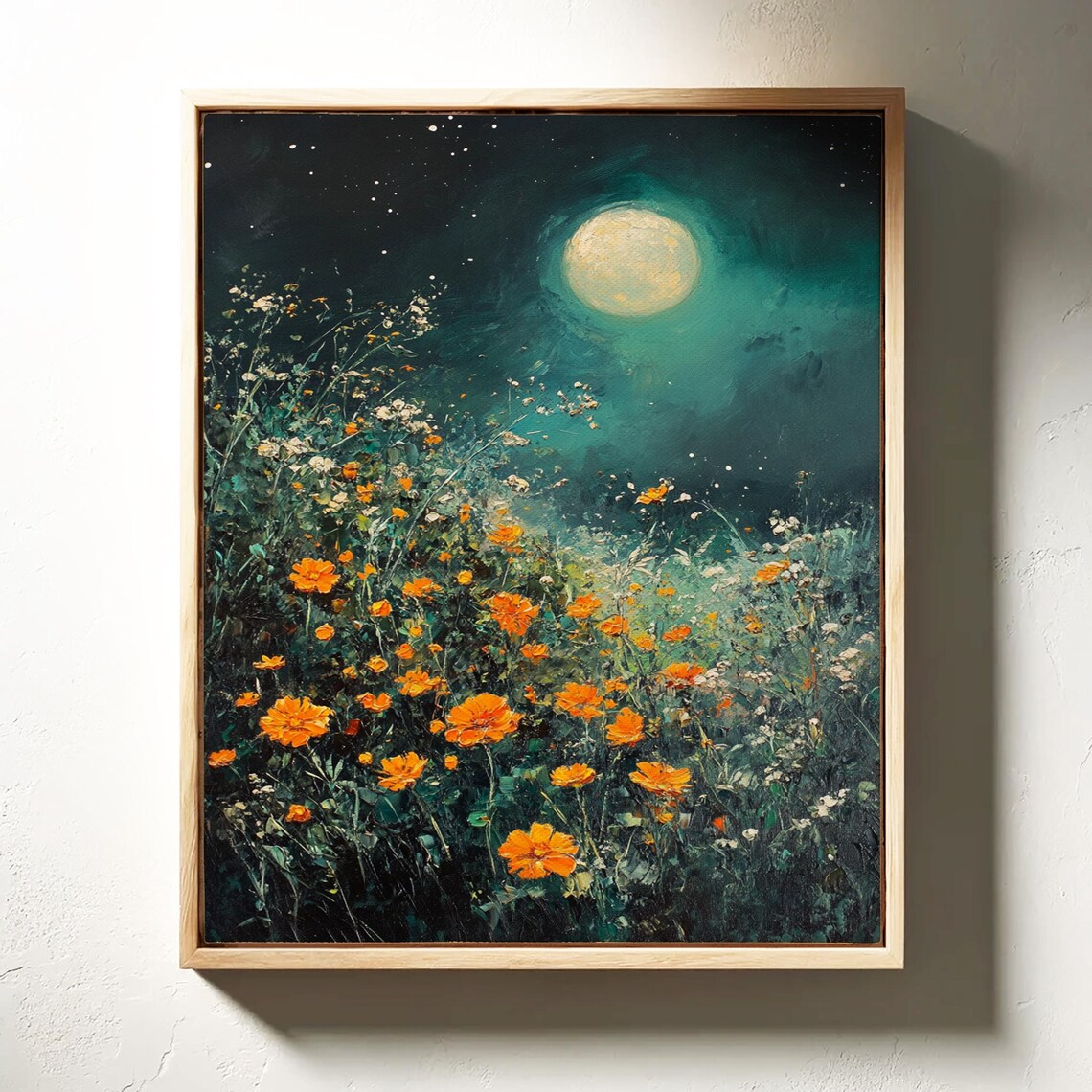 Moonlit Meadow, Rustic Nature Wall Decor - Image 7
