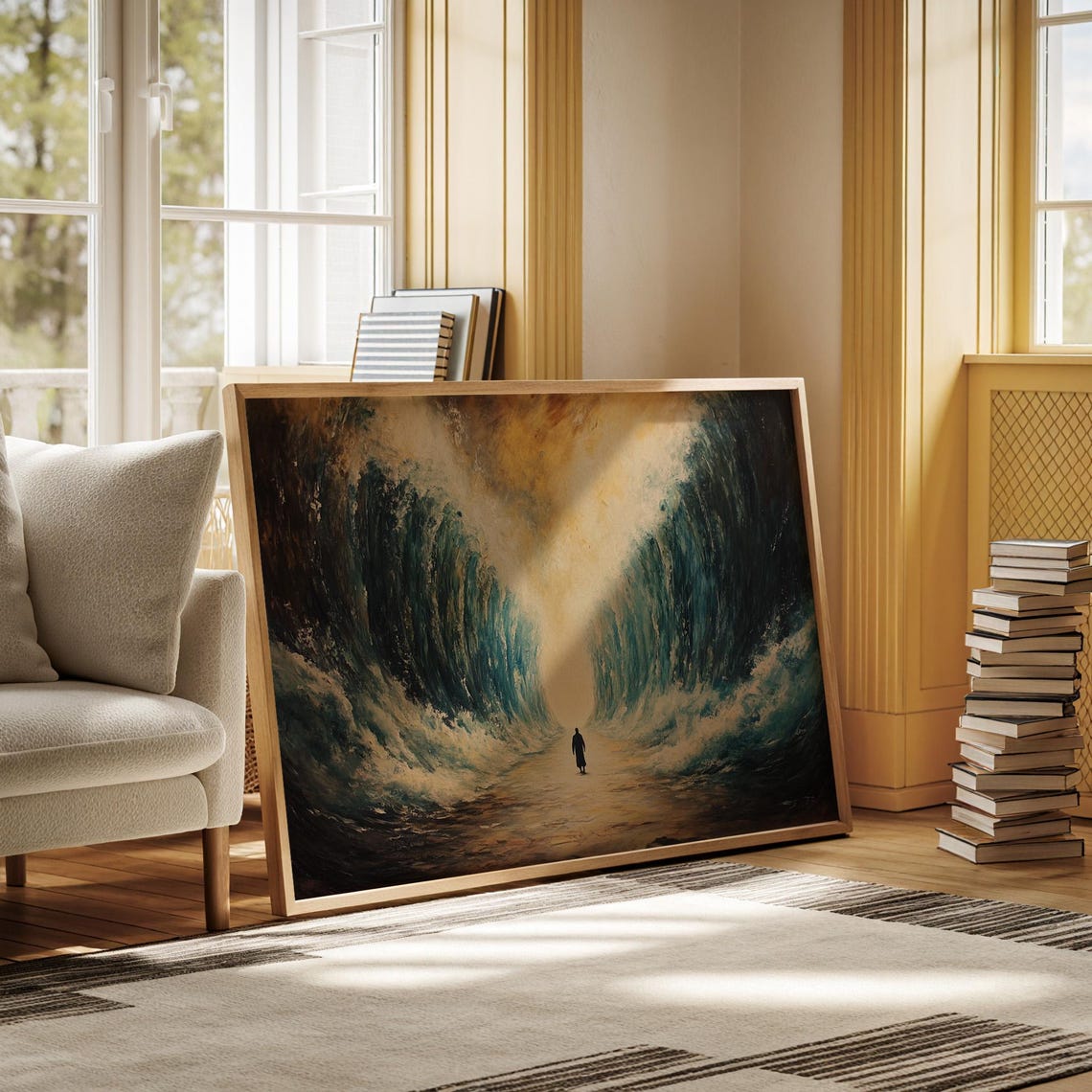 Parting Of The Red Sea Powerful Christian Art Depicting Divine Miracles Faith And The Journey Of Moses In Stunning Detail - Image 5