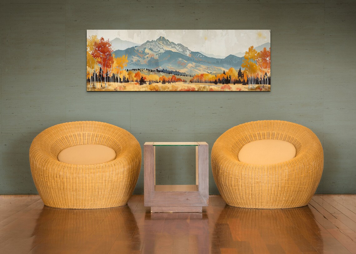 Sun Valley Idaho Mid-Century Modern Panoramic Art Print - Image 6