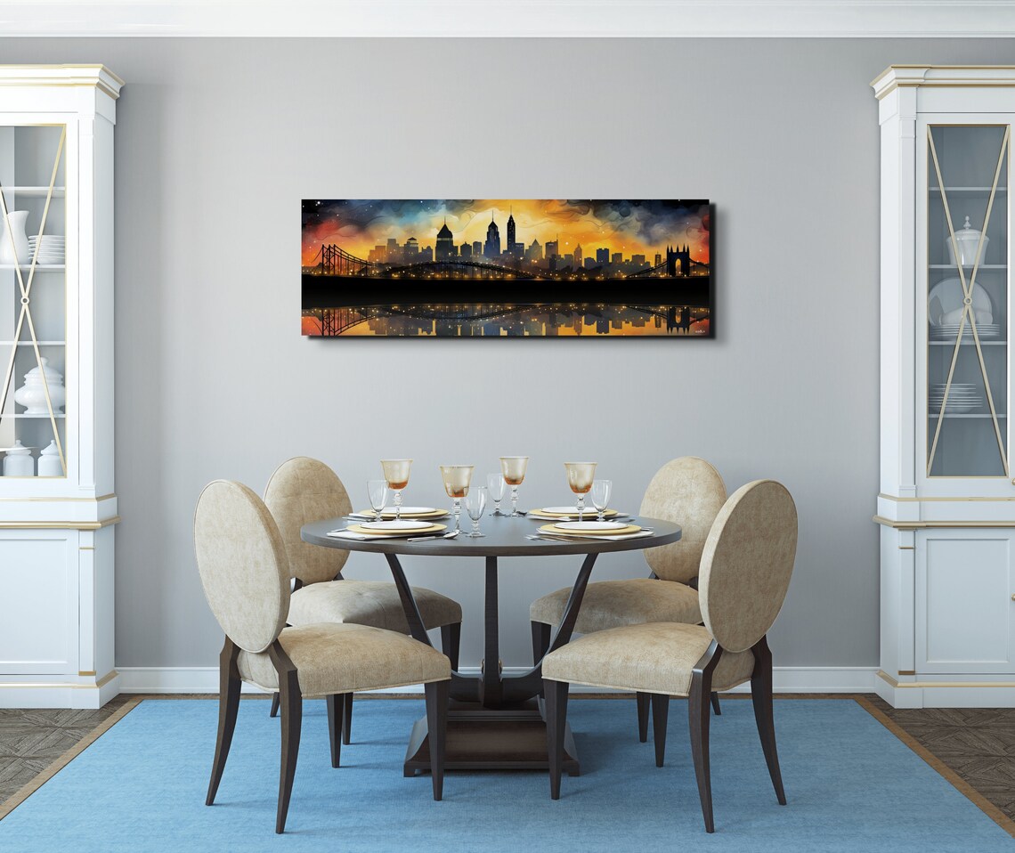 Pittsburgh Skyline Travel Poster, City Life Decor - Image 2