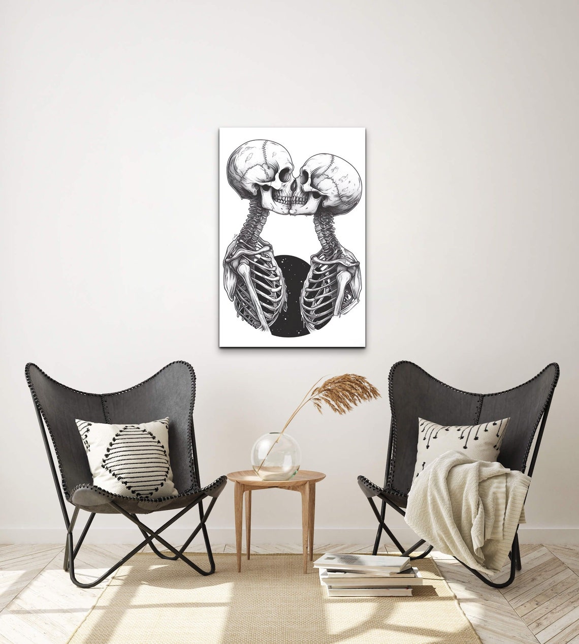Romantic Skeleton Halloween Art Print - Image 6