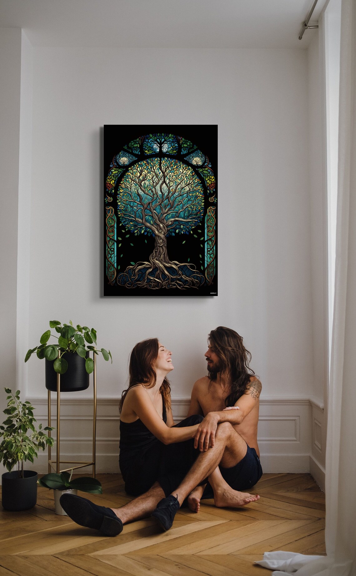 Tree Of Life Yggdrasil Stained Glass Art Print - Image 7