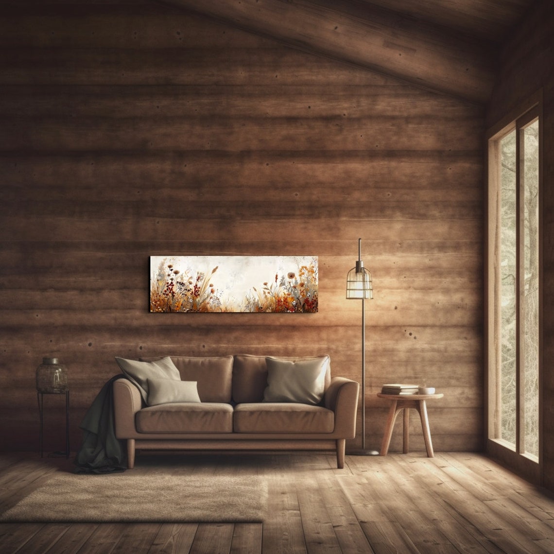 Rustic Botanical Wildflower Earth Tone Panoramic Decor Poster - Image 7