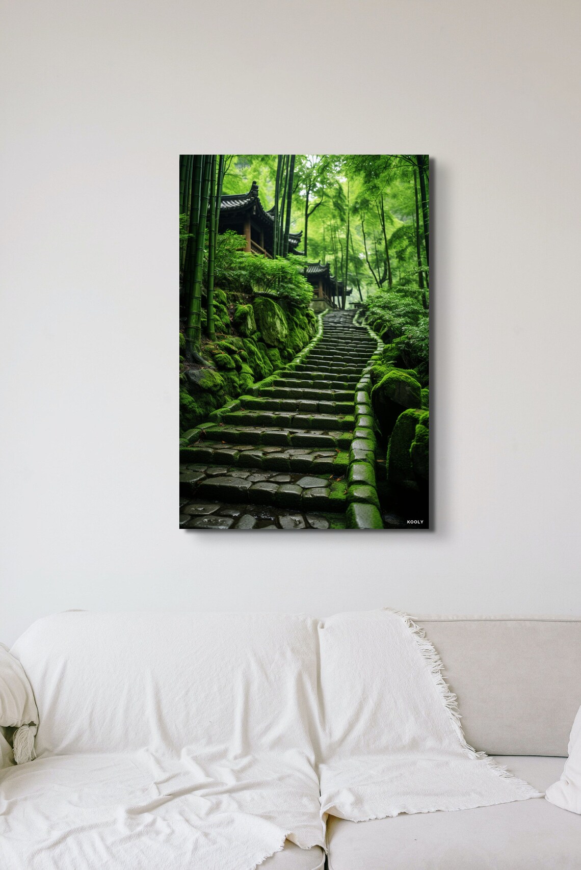 Bamboo Forest With A Winding Path, Wall Art Print - Image 4