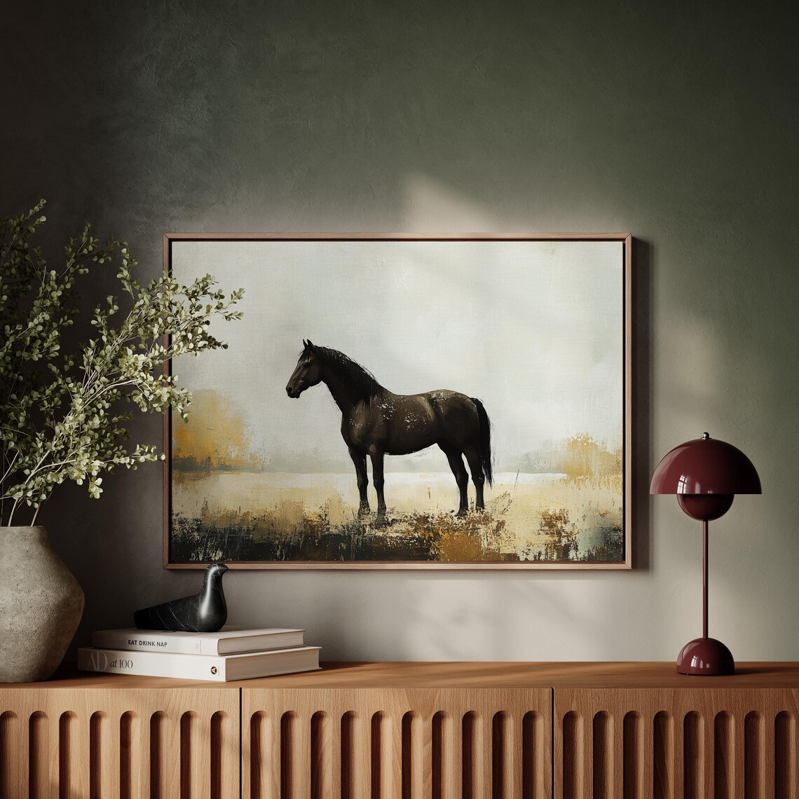 Majestic Horse Rustic Farmhouse Art Print - Image 3