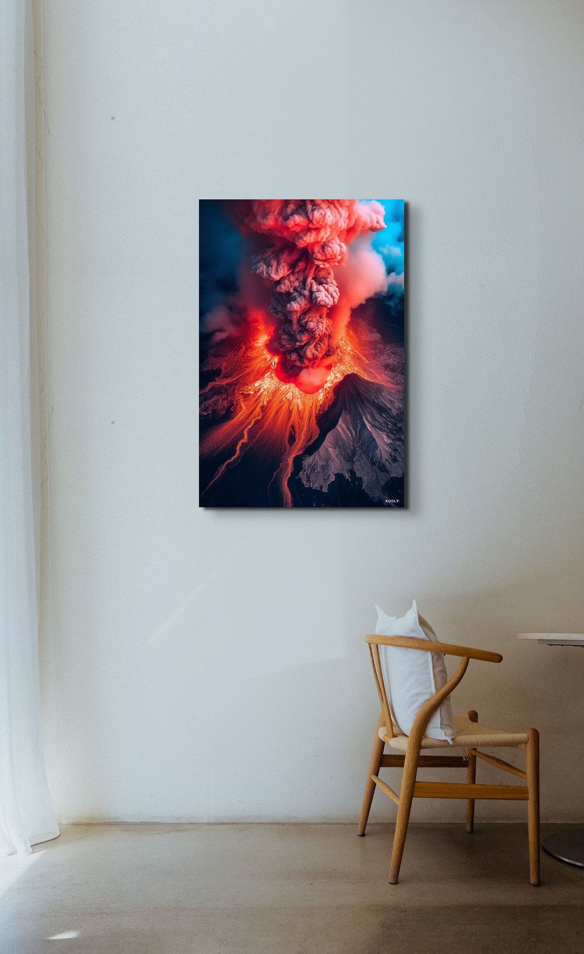 Volcano Eruption Lava Ash Cloud Aerial Nature Power Art Poster - Image 3