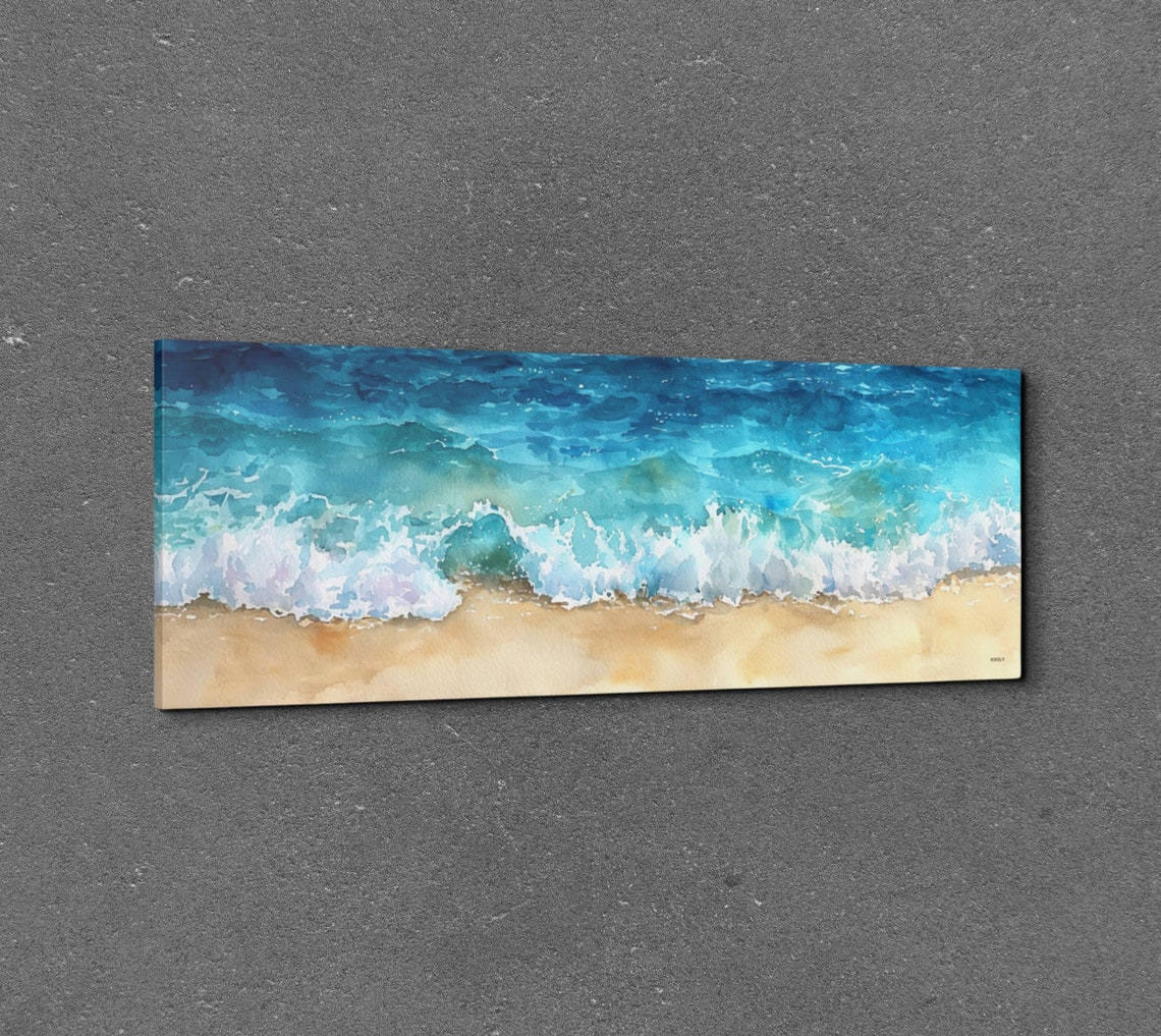 Watercolor Ocean Wave Wall Art Print - Image 3
