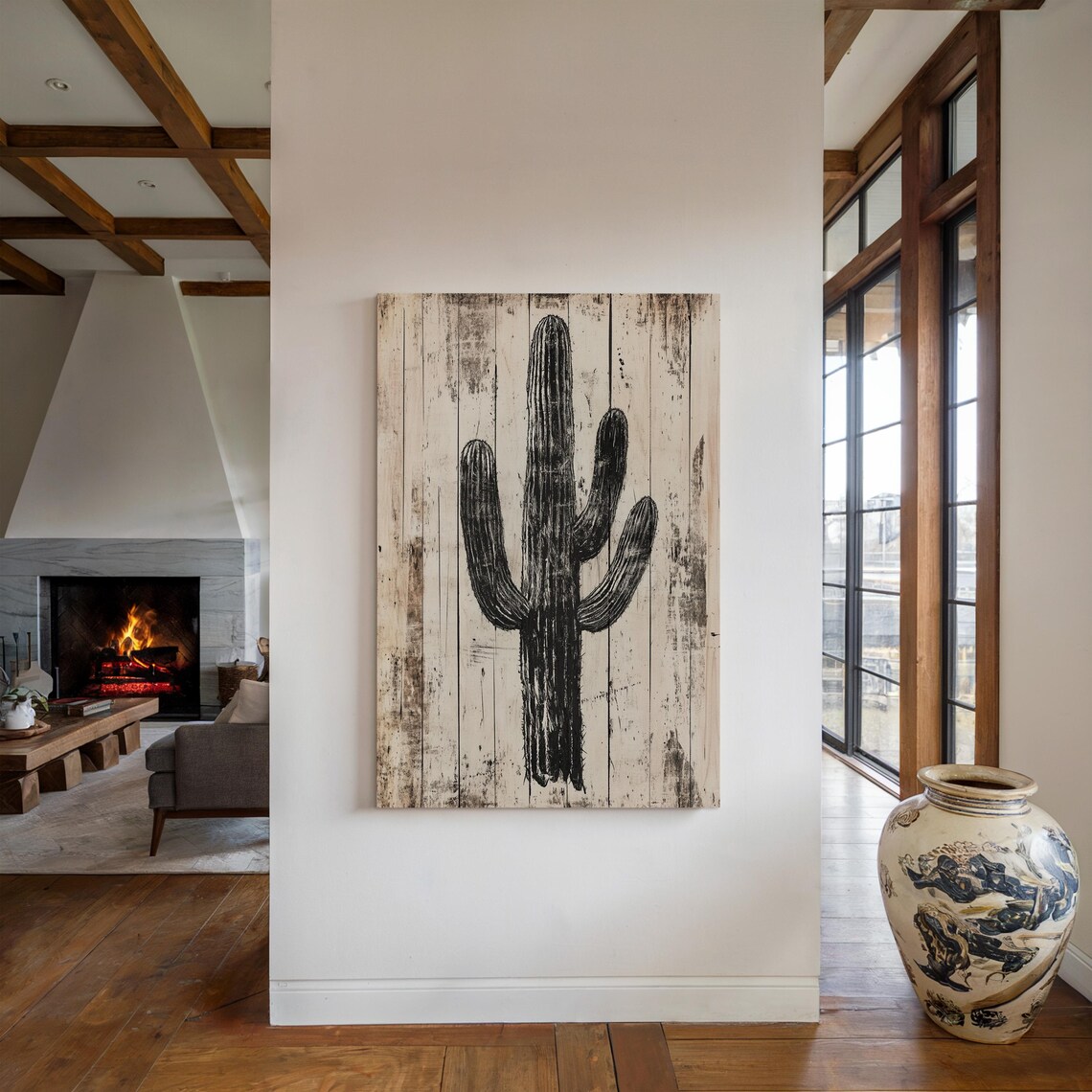 Rustic Cactus Art Print, Southwestern Boho Decor - Image 4