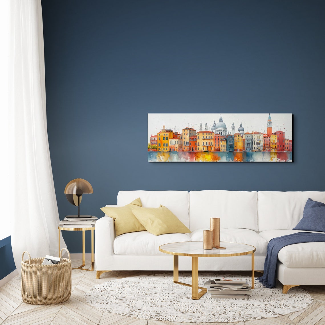 Colorful Venice Italy Landmark Oil Painting Watercolor Wall Art Calming Poster Print Homeoffice Room Decor Gifts - Image 3