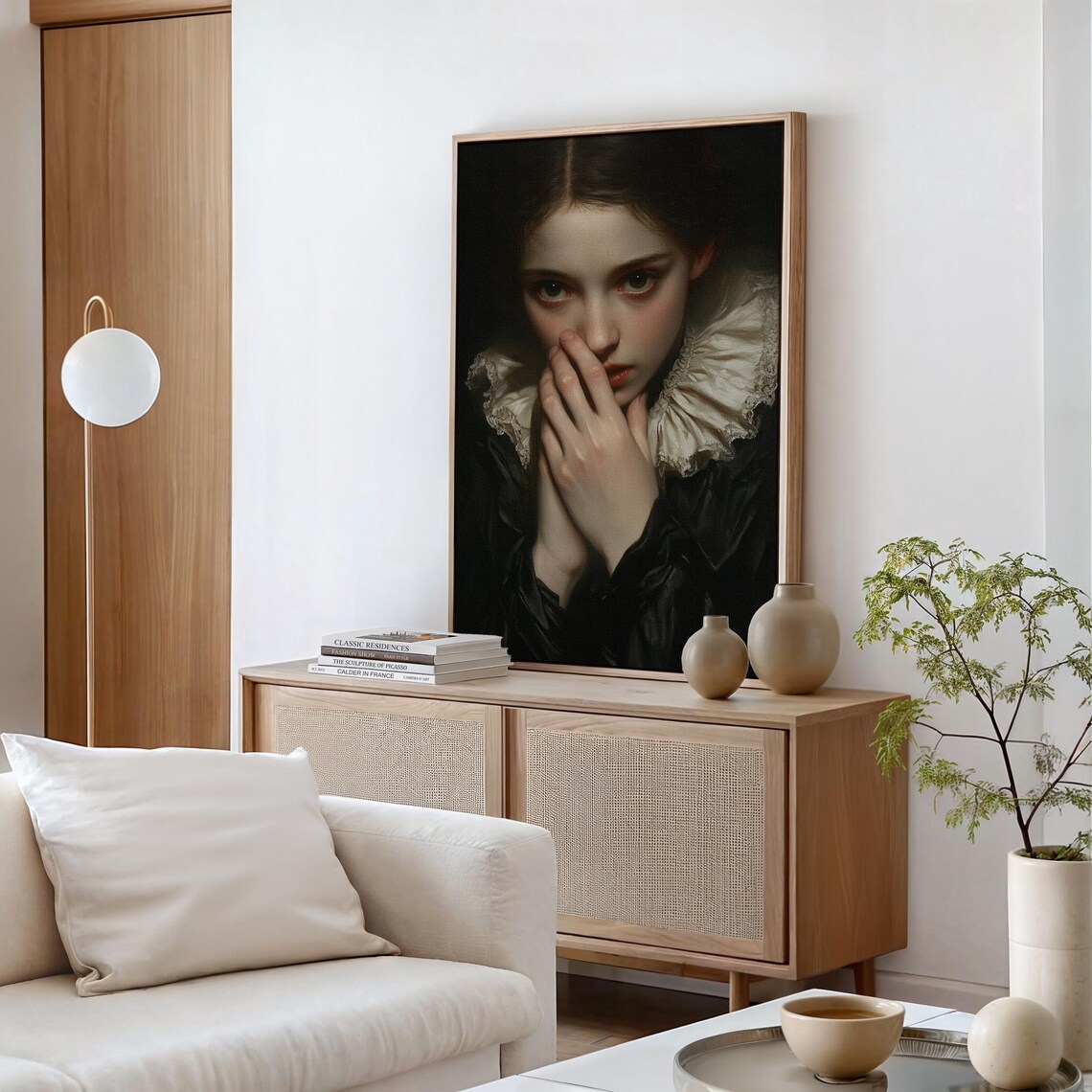 Gothic Portrait Of a Mysterious Woman, Vintage Art Print - Image 7