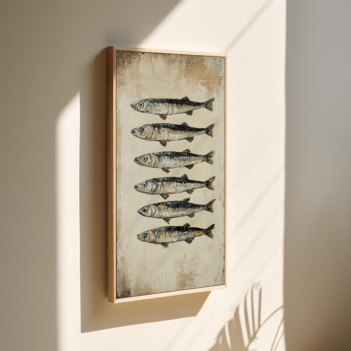 Vintage Fish Art Coastal Kitchen Decor Rustic Seafood Painting Print Nautical Wall Art Farmhouse Coastal Poster - Image 3