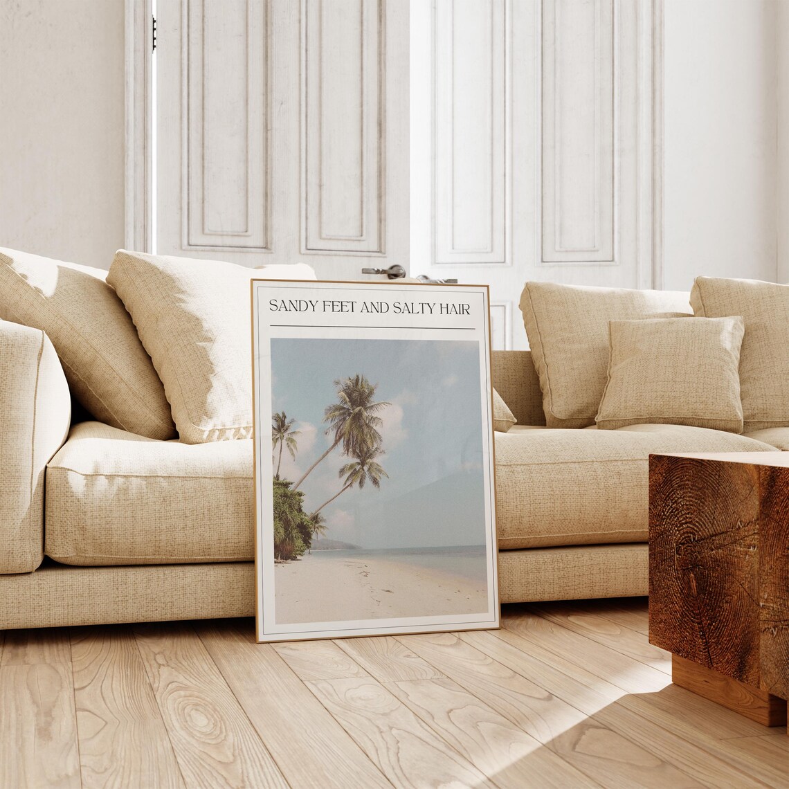 Sandy Feet And Salty Hair Palm Trees Tropical Beach Photo Poster - Image 3