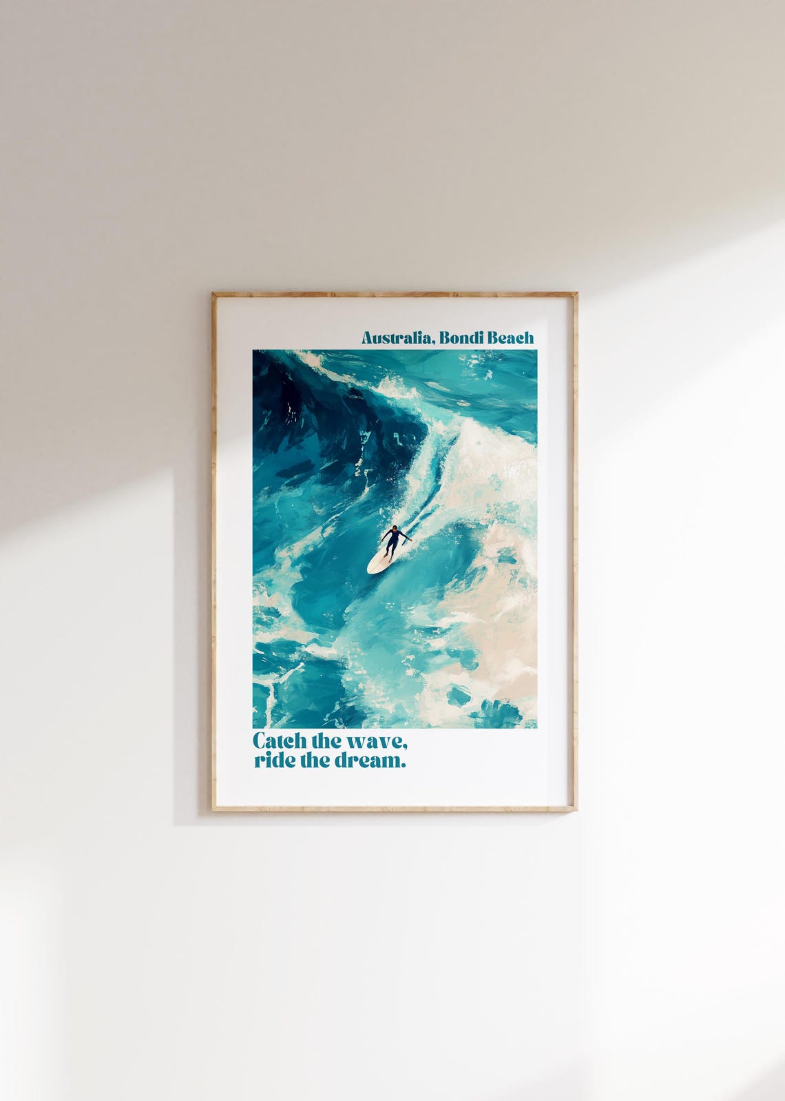 Australia Bondi Beach Surfer Big Wave Surf Photography Poster - Image 4