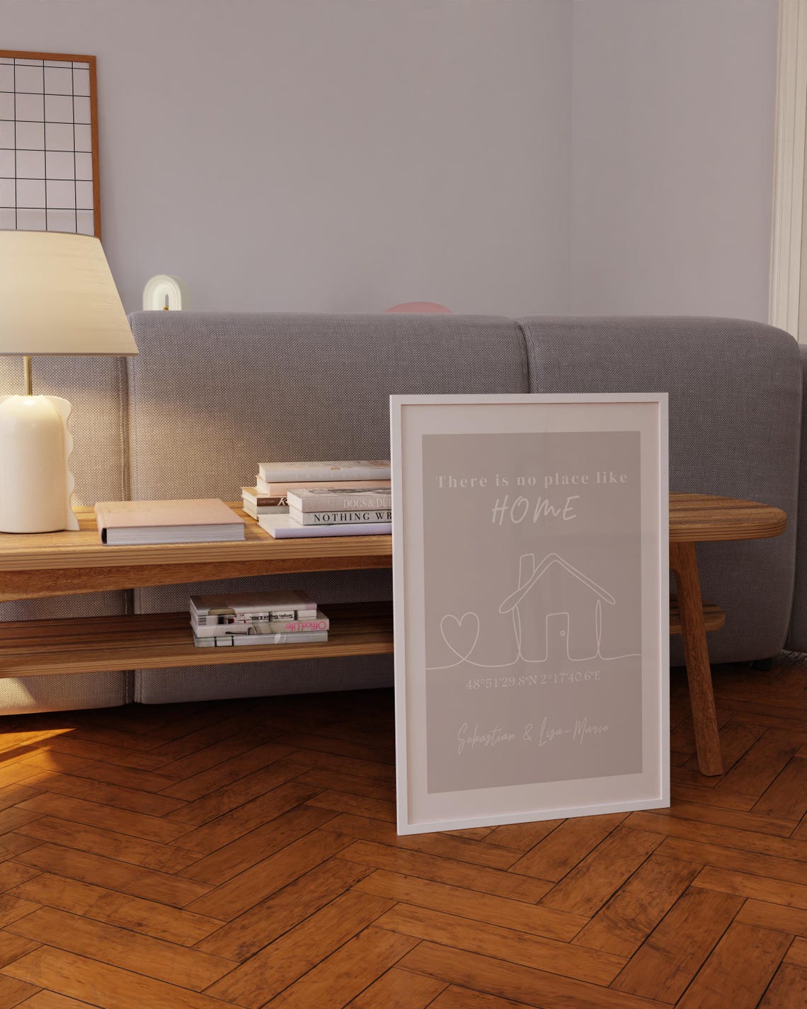 Personalized There Is No Place Like Home Couple House Poster - Image 5