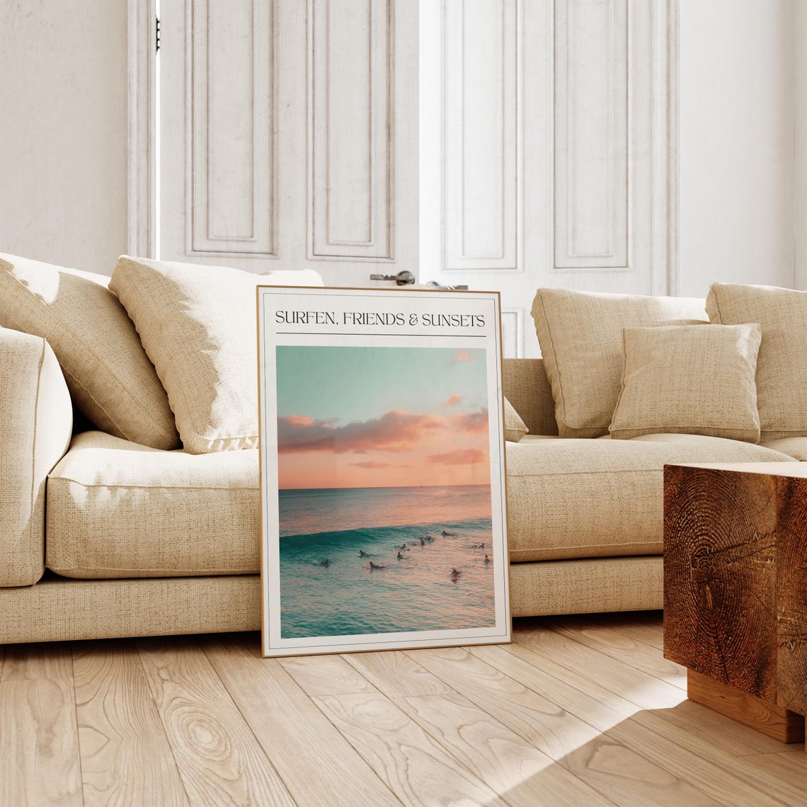 Surfen Friends And Sunsets Ocean Surf Photo Sunset Beach Poster - Image 2