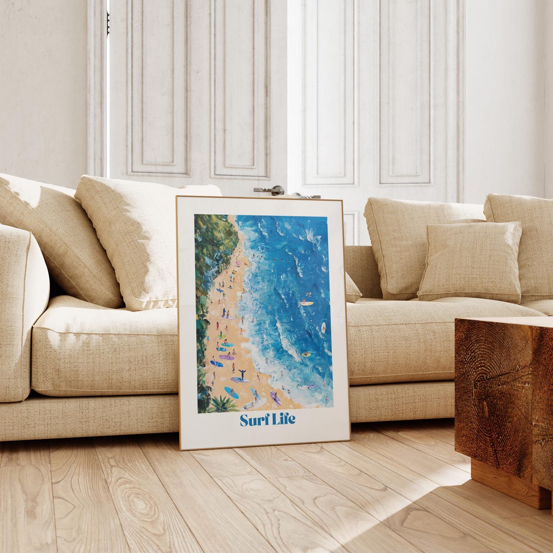 Retro Beach Print As Above Couch Art Surf Poster Or Coastal Prints For Aesthetic Room Decor Boho Decor Beach Poster Waves Surf Poster - Image 3