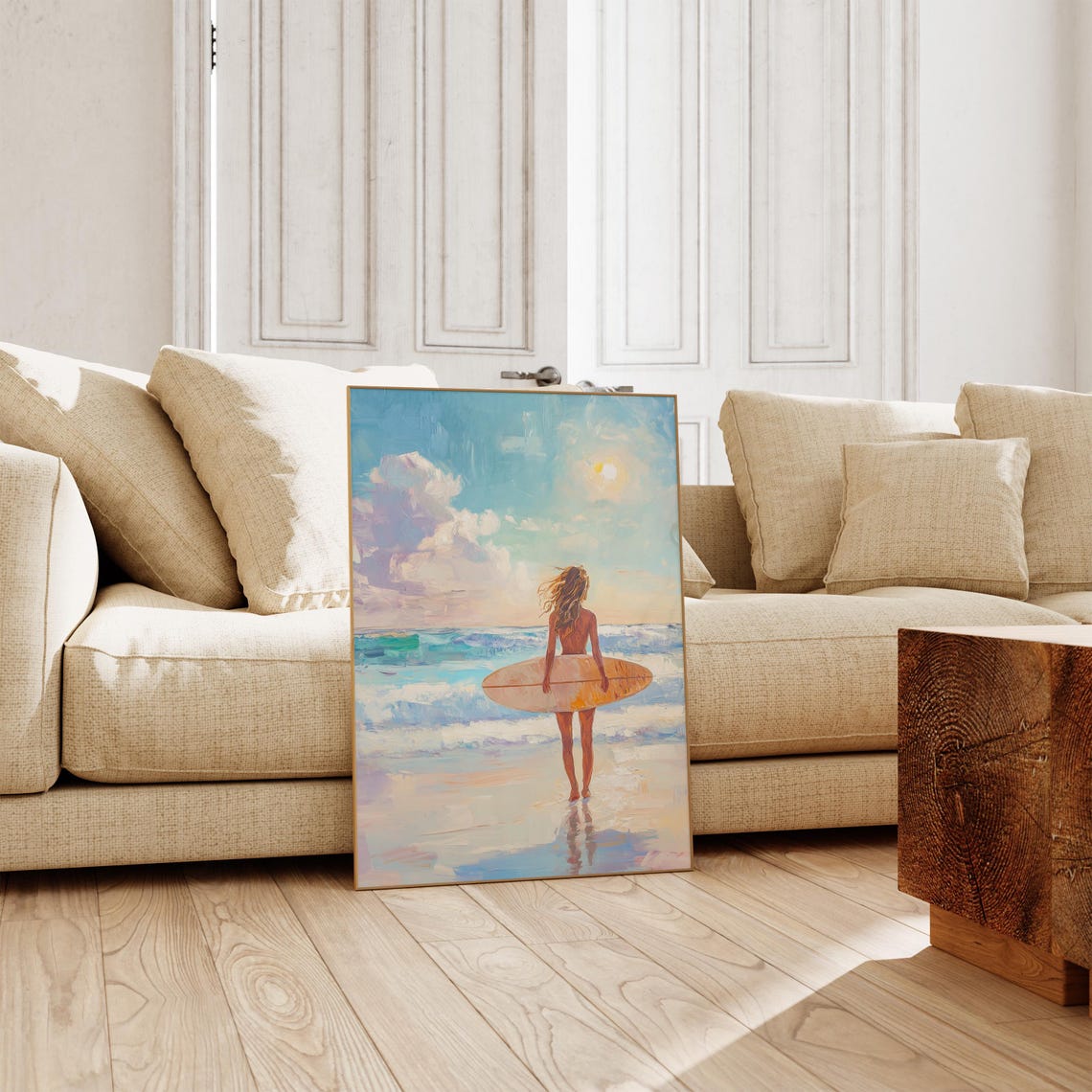 Retro Surf Poster For Boho Decor With Beach Print Beach Poster For Aesthetic Room Decor As Gift For Her Surf Print And Beachy Poster - Image 3