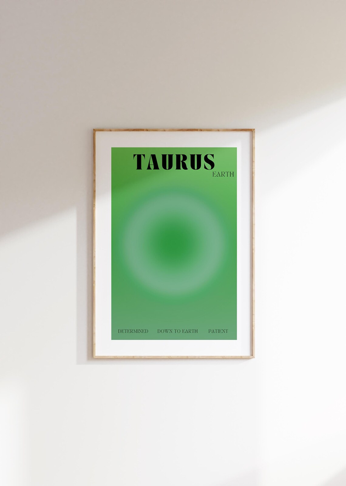 Taurus Green Aura Zodiac Sign Poster Earth Sign Astrology Wall Decor - Image 3
