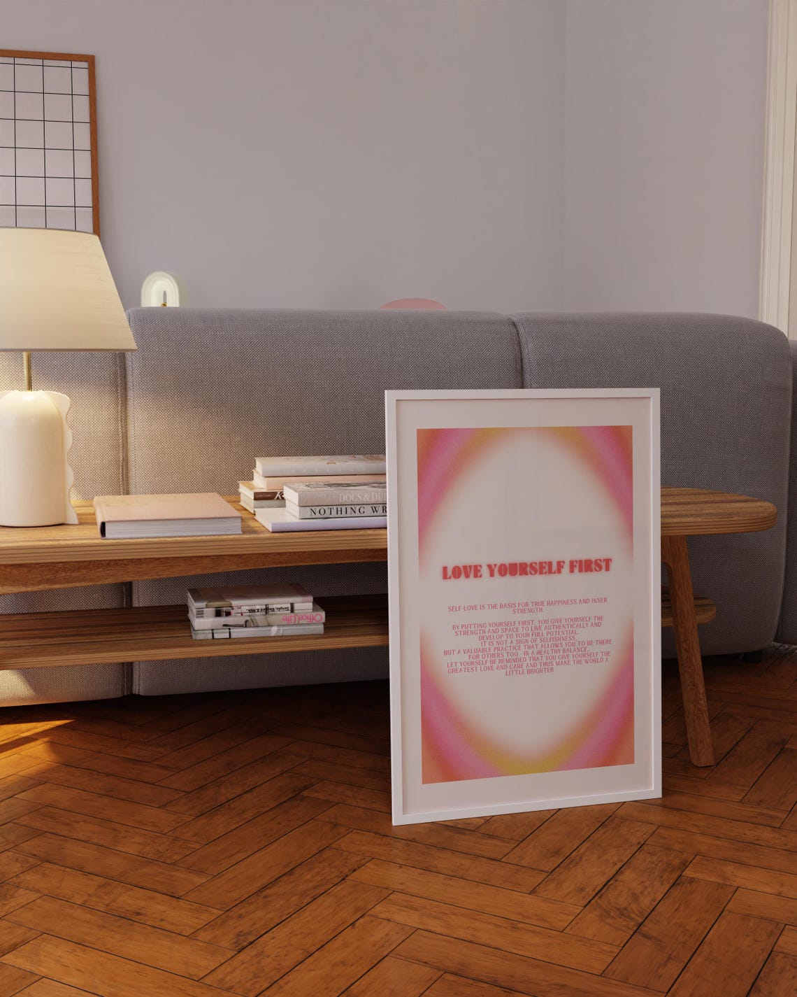 Love Yourself First Self Love Gradient Aura Wellness Poster Gift - Image 5