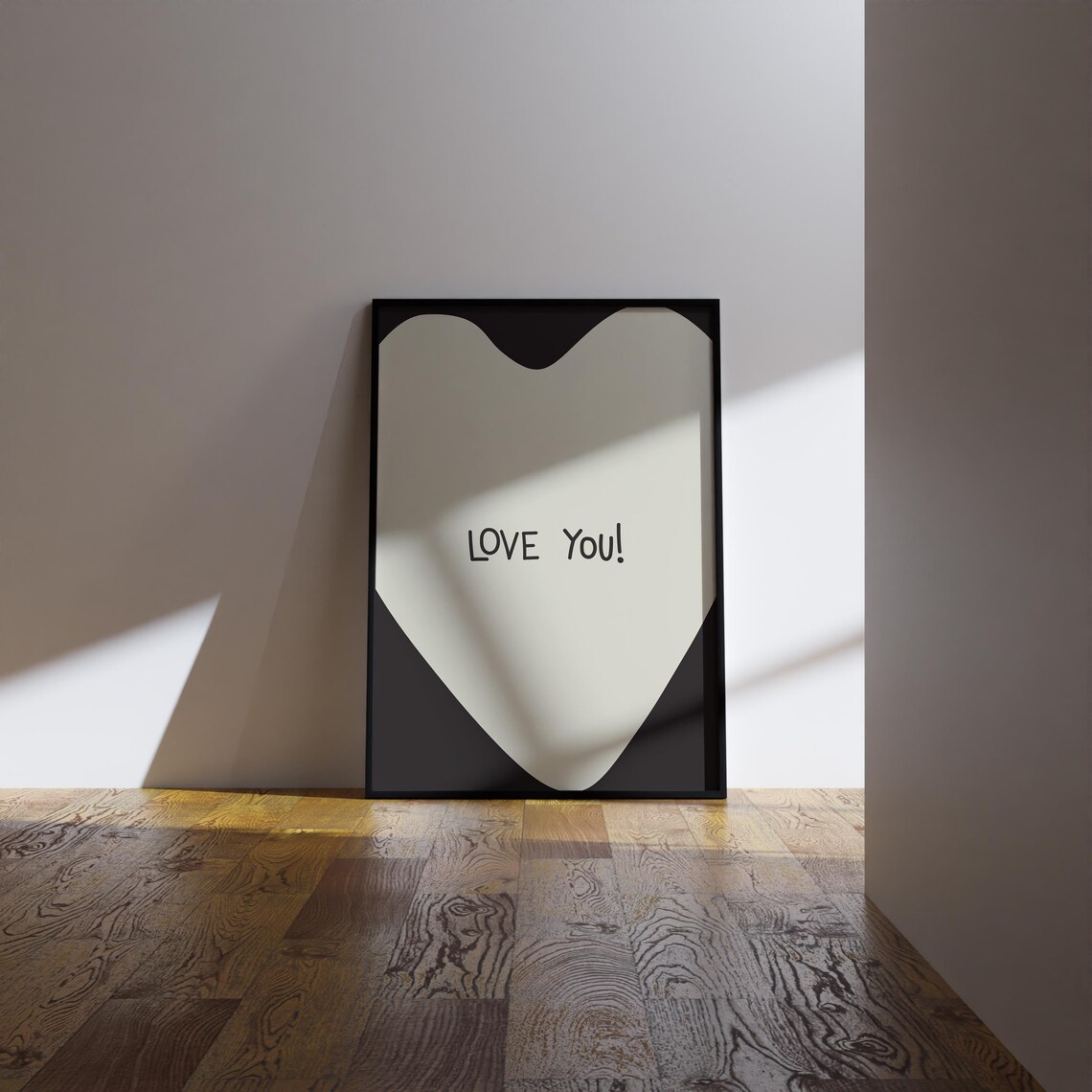 Love You Print, Retro Valentine Wall Decor - Image 2