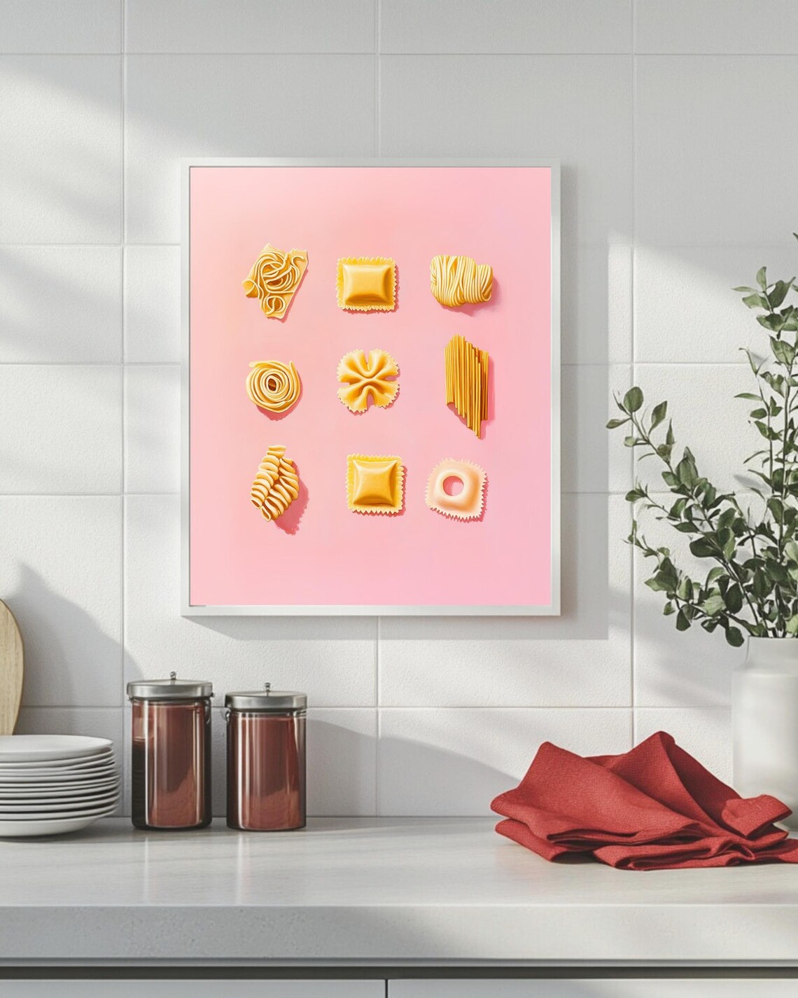 Pasta Shape Guide, Pasta Lovers Art Print - Image 2