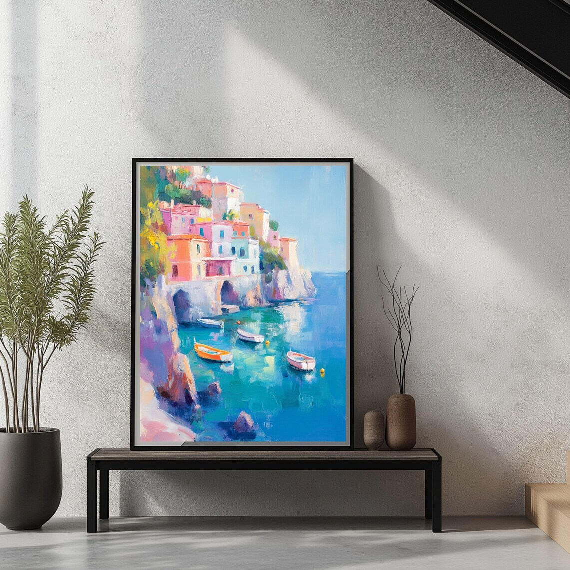Mediterranean Coastal Travel Poster, Amalfi Coast - Image 2