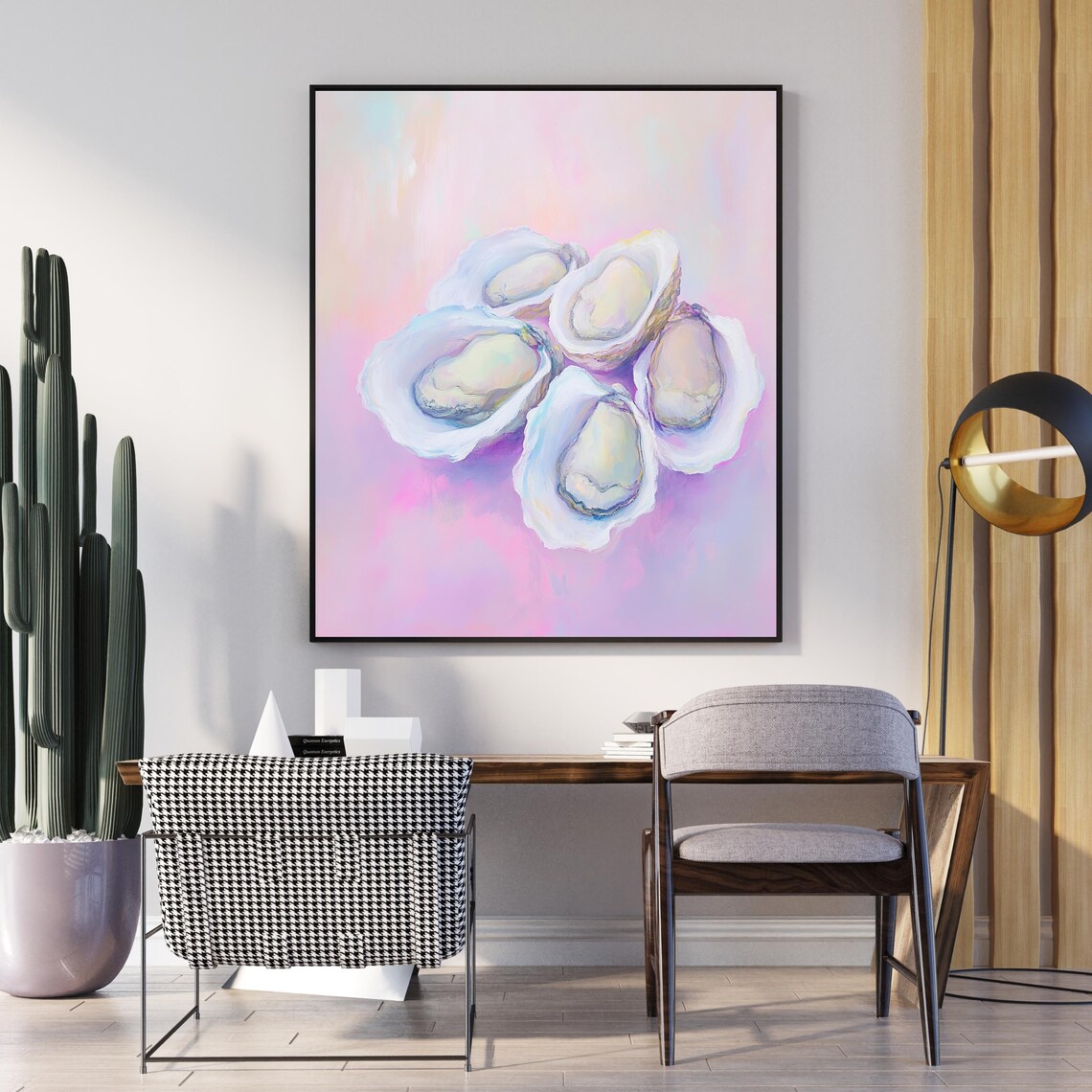Oyster Coastal Wall Decor Art Print, Beach Shell - Image 3