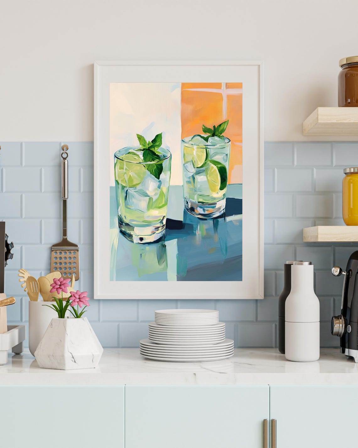 Mojito Art Print Lime And Mint Cocktail Wall Art Refreshing Summer Drink Poster Tropical Beverage Decor Kitchen Artwork - Image 4