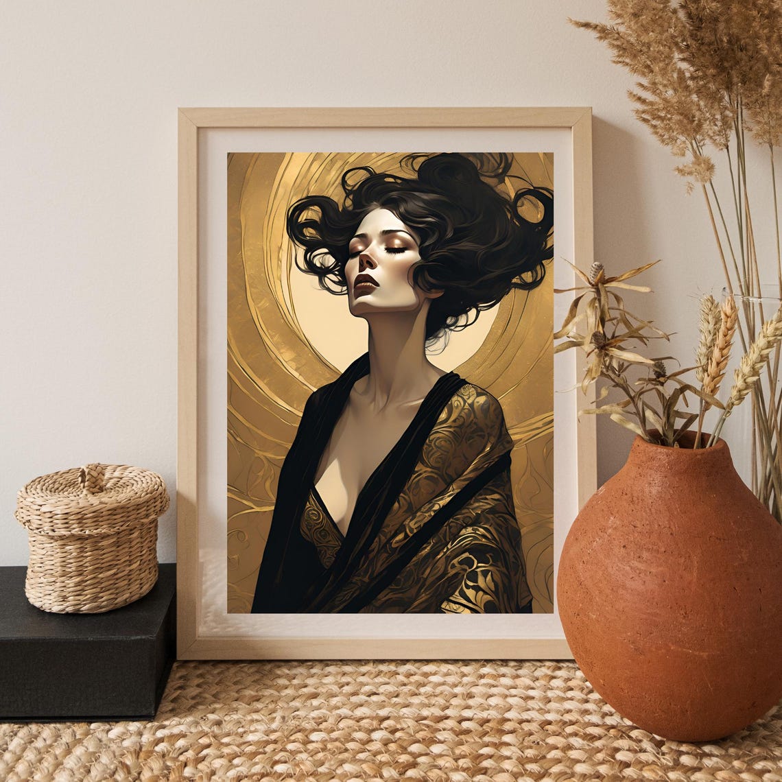 Silent Glow, Modern Art Nouveau Klimt Style - Image 5