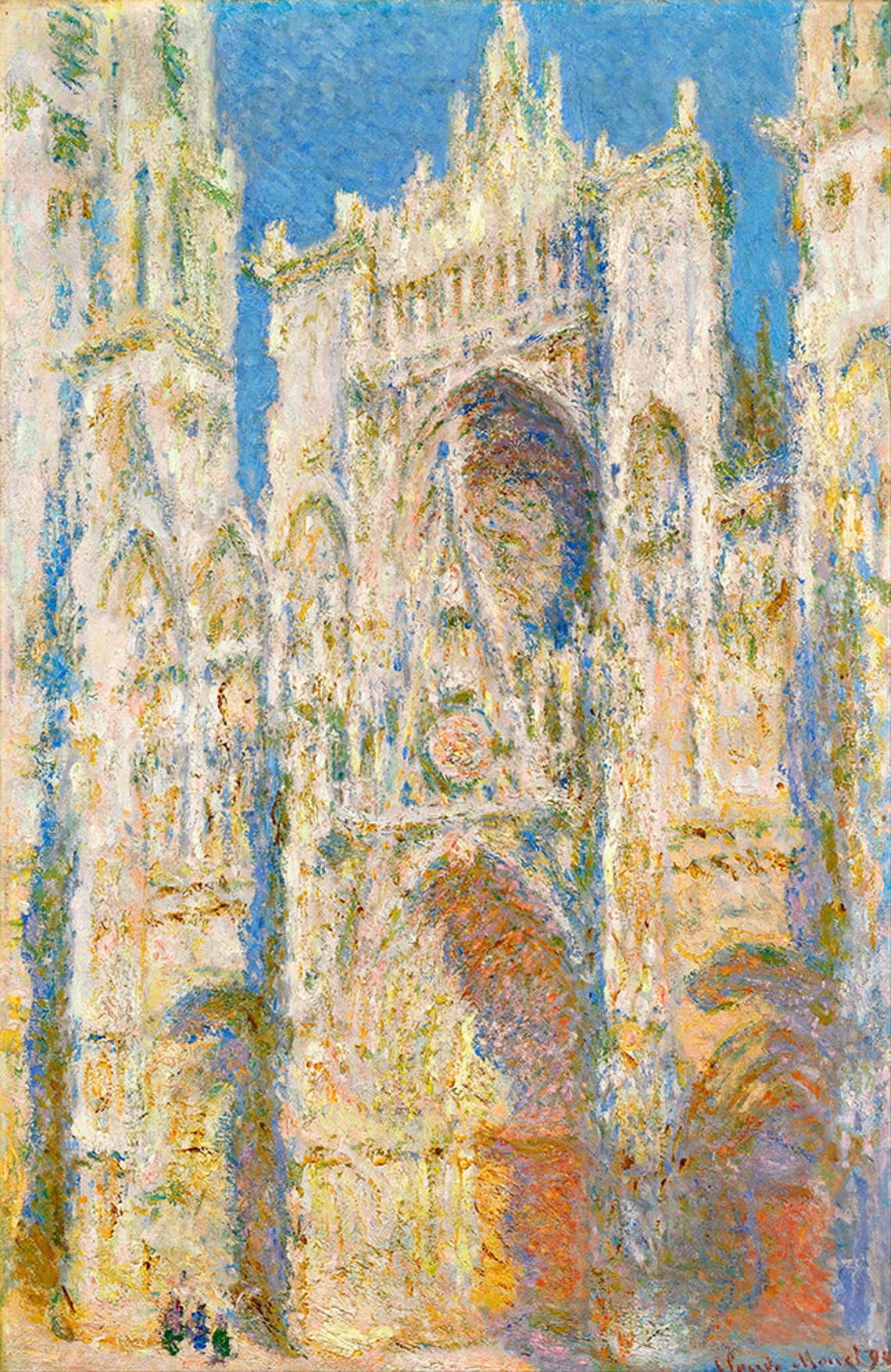 Claude Monet Rouen Cathedral Morning Sunlight Gothic Facade Poster - Image 2
