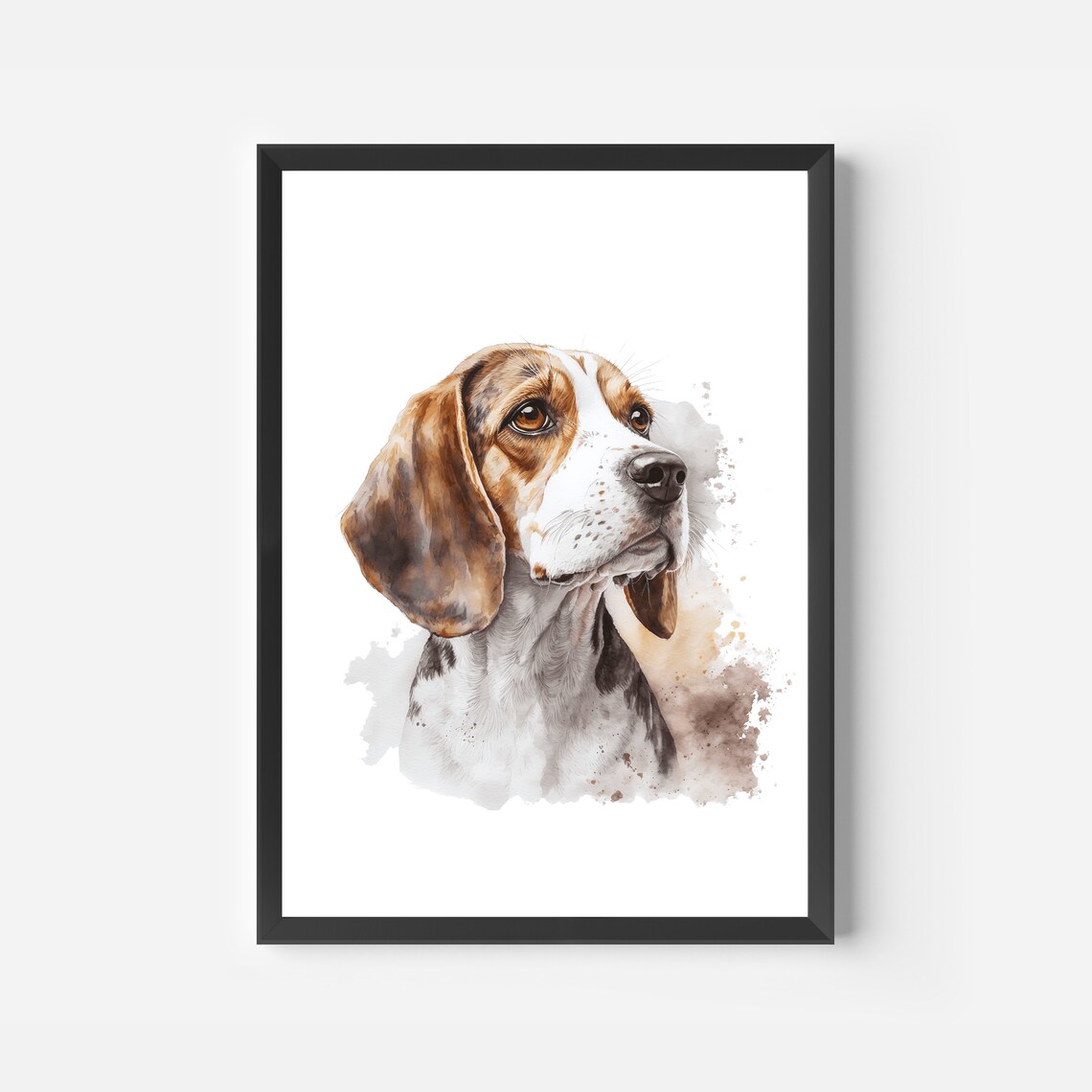Beagle Dog Animal Print Watercolor Pet Decor Dog Portrait Print Dog Wall Art Animal Watercolor Poster - Image 2